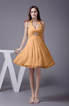 Apricot talisman knee length dress
